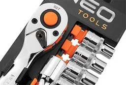 Neo Tools Набір торцевих головок, 12шт, 1/2", тріскачка 90 зубців, CrV - мініатюра 3