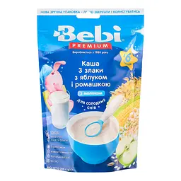 Молочна каша Bebi Premium 3 злаки з яблуком та ромашкою 200 г (1105086) - мініатюра 2