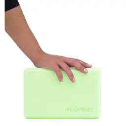 Блок для йоги Cornix EVA 22.8 x 15.2 x 7.6 см XR-0103 Green - мініатюра 2