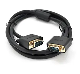 Кабель VGA 3+6 VEGGIEG VG-1.5 OD-6.5mm, 1 феррит 1.5m