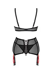 Комплект білизни Obsessive Glandez 3-предмети XL/2XL (чорний) - мініатюра 12