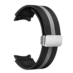 Ремінець для Samsung Galaxy Watch 5 Pro 45mm - чорно-сірий ширина кріплення 20мм силікон Watchbands Cls-way (W27-7WB69551119) - мініатюра 2