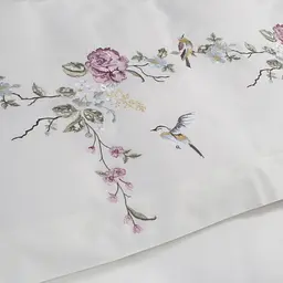 Постільна білизна Dantela Vita сатин з вишивкою - Ruya krem кремовий євро - мініатюра 5