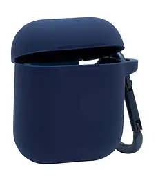 Чохол для навушників Apple AirPods Silicone Case with carbine [Midnight Blue] [39574] - мініатюра 3