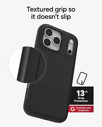 Оригінальний протиударний чохол для iPhone 17 Pro ZAGG Gear4 Sedona MagSafe KS Black з підставкою - мініатюра 2