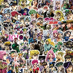 Стікерпак Неймовірні пригоди ДжоДжо Набір наклейок GeekLand JoJo 80 штук