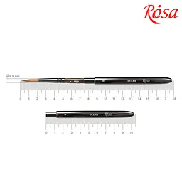 Пензель соболь круглий TRAVEL BRUSH OCEAN 168 № 8 коротка ручка ROSA - мініатюра 1