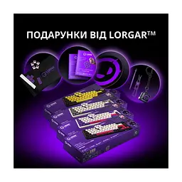 Клавіатура Lorgar KBP70MW Pro RGB Wireless/Bluetooth/USB UA Black/Yellow (LRG-KBP70MW-YL-US) - мініатюра 10