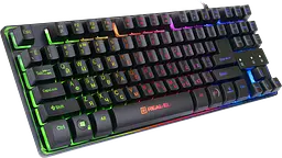 Клавіатура REAL-EL Gaming 8710 Backlit Ukr RGB Black (EL123100030) - мініатюра 3