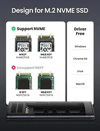 Зовнішня кишеня для накопичувача UGREEN USB-C Female to M.2 M-Key 10G Enclosure C TO C Cable 50cm (UGR-10902) - мініатюра 4