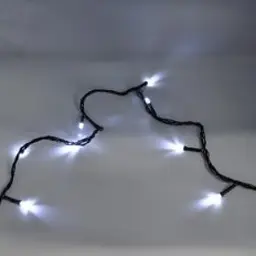 Світлодіодна гірлянда нитка вулична Led Cob 10 м 100led батарейки White - мініатюра 2