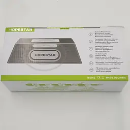 Бездротова акумуляторна колонка Bluetooth акустика FM MP3 AUX USB Hopestar H28 сіра - мініатюра 7