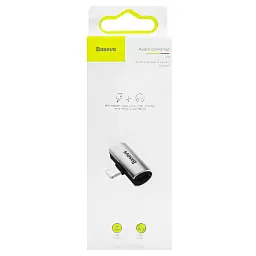 Перехідник L46 Lightning (1 Male / 2 Female) (CAL46-S1) Black-Silver Baseus (CAL46-S1) - мініатюра 6