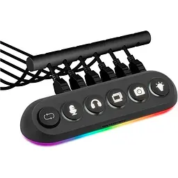 USB-Хаб Streamplify HUB DECK 5-RGB-EU-F, чорний - мініатюра 5