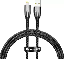 Кабель Baseus Glimmer Series Fast Charging Cable USB to Lightning 2.4A 1m CADH000201 Black