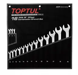 Набір ключів рожково-накидних TOPTUL 16 шт. 7-32 Hi-Performance GPAX1601
