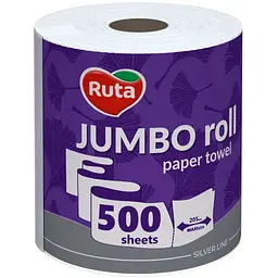 Паперові рушники Ruta Jumbo Roll 2 шари 500 відривів (4820202895503)