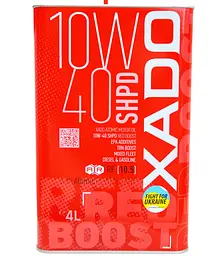 Моторна олива XADO 10W-40 SHPD SL/CI-4 RED Boost 4 л (ХА 26249)