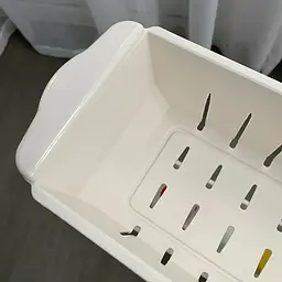 Полиця етажерка для ванної на колесах Бежевий - мініатюра 3
