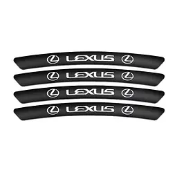 Емблема обода колеса Lexus 4 шт Алюміній наклейка на диски на скотчі Чорні