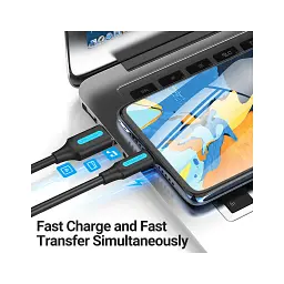 Дата кабель USB 2.0 AM to Micro 5P 1.0m 3A black Vention (COLBF) - мініатюра 5