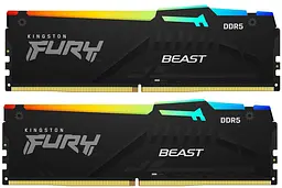 Модуль пам'яті Kingston Fury DDR5 64GB (2x32) 5600MHz Beast RGB (KF556C36BBEAK2-64) - мініатюра 3