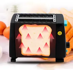 Тостер електричний BITEK BT-263 1000W Black - мініатюра 4