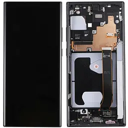 Дисплей Samsung N985 Galaxy Note 20 Ultra /N986 чорний, OLED (Small LCD), з рамкою, Mystic Black