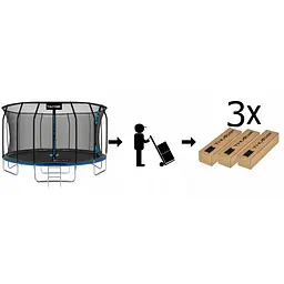 Батут із внутрішньою сіткою THUNDER Inside Elite 16FT 490 см Black/Blue - мініатюра 2