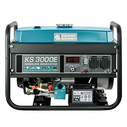 Konner & Sohnen Генератор бензиновий KS 3000E, 230В, 3.0кВт, електростартер, 46.1кг