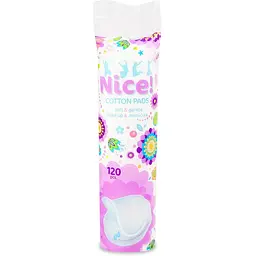 Диски ватні Nice! косметичні круглі 120 шт. - мініатюра 2