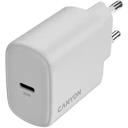 Зарядний пристрій Canyon OnCharge 250 25W 1xPD EU White (CNE-CHA250-01) - мініатюра 1