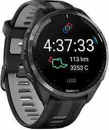 Смарт-годинник Garmin Forerunner 965 Carbon Gray Titanium Bezel w. Blk Case and Blk/Powder Gray S. Band (010-02809-00) - мініатюра 4