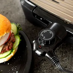 Гриль George Foreman 25850-56 Smokeless BBQ Grill 1606 Вт титанне напилення пластин чорний (25850-56) - мініатюра 16