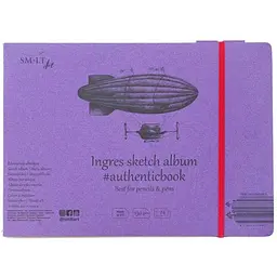 Альбом для ескізів SM-LT Art Authentic (Ingres) А5 (14.8х21 см) 130г/м2 24л білий папір з додаванням бавовни