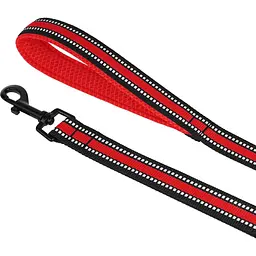 Повідець для собак BronzeDog Mesh, розмір М, 200х2 см, червоний - мініатюра 4