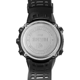 Годинник чоловічий спортивний з компасом Skmei 2096 Compass (Чорний з сріблястим) - мініатюра 8