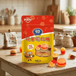Желейні цукерки Amos 4D Fast Food Assorted Flavor 72г - мініатюра 3