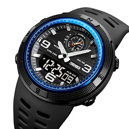 Чоловічий наручний годинник 1655BUBK Black-Blue Skmei acs0030649 - мініатюра 2