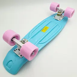 Пенні борд скейт 55х15см до 80кг ABEC 7 матові колеса скейтборд Penny Board Pastel Series бірюзовий - мініатюра 6