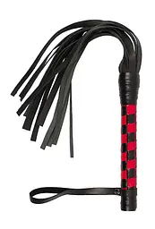 Флогер VIP Leather Flogger Black/Red