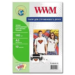 Папір WWM A3 Termotransfers/White (TL140.A3.10)