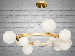 Люстра молекула в стилі Loft зі скляним плафоном для великої кімнати Diasha 81953-17GG