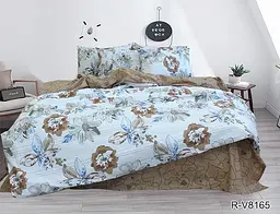 Комплект постільної білизни з компаньйоном (R-V8165) Євро TAG tekstil pbe0036852 - мініатюра 1