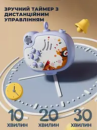 Дитячий мобіль на ліжечко WToys карусель музична для немовлят з таймером проектором з пультом подарунок wtoys колискові мелодії блакитний - мініатюра 8