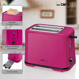 Тостер Clatronic TA 3554 Purple/Silver - мініатюра 3