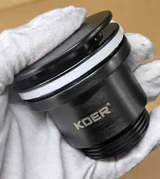 Донний клапан для раковини Koer PW-11-07 універсальний Click-Clack 1 1/4″ Графіт KR5793 - мініатюра 11