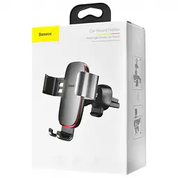 Тримач в машину Baseus Metal Age Gravity Car Mount Air Outlet Version сірий (21739) - мініатюра 2