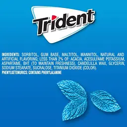 Жувальна гумка Trident White Peppermint Sugar Free Gum 1шт - мініатюра 6