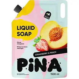Мило рідке PINA 1,5л дой-пак Strawberry and peach